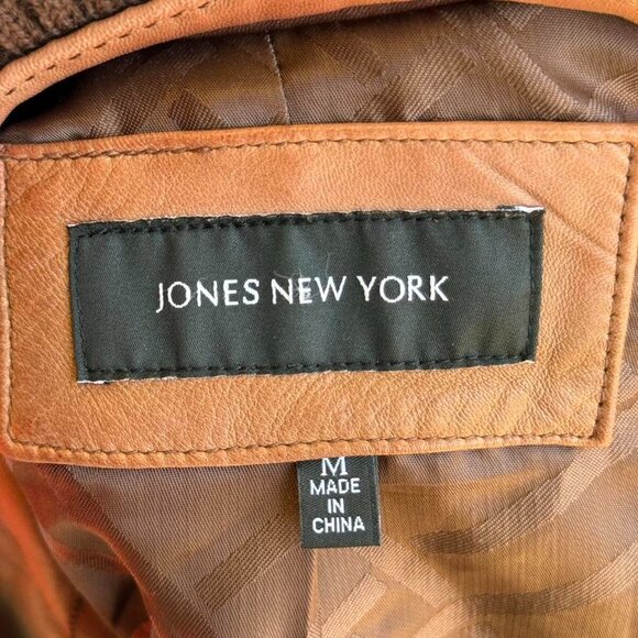 Vintage tan leather jacket - Picture 5 of 8